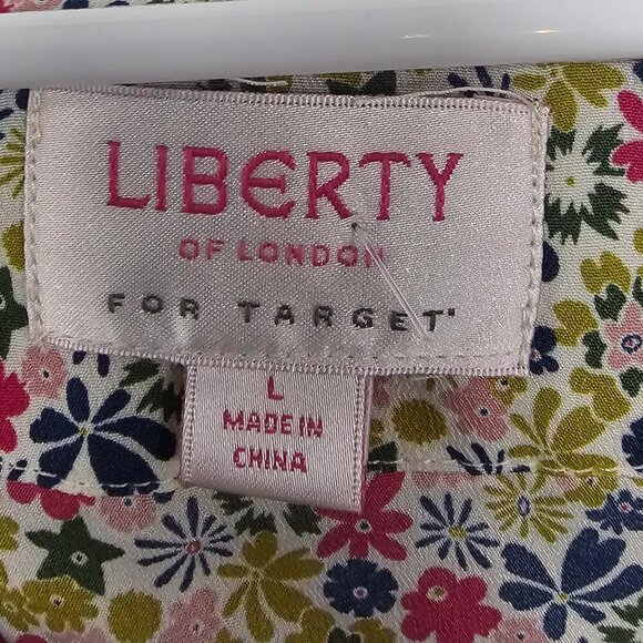 Liberty of London Target Purple Green Ruffle Tank Boho Festival L - Picture 7 of 10